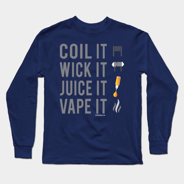 Ω VAPE | Coil Wick Juice Vape Long Sleeve T-Shirt by IconicTee